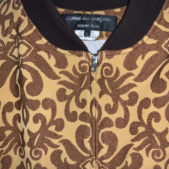 Comme des Garçons Homme Plus AD2013 Damask Long Bomber Coat